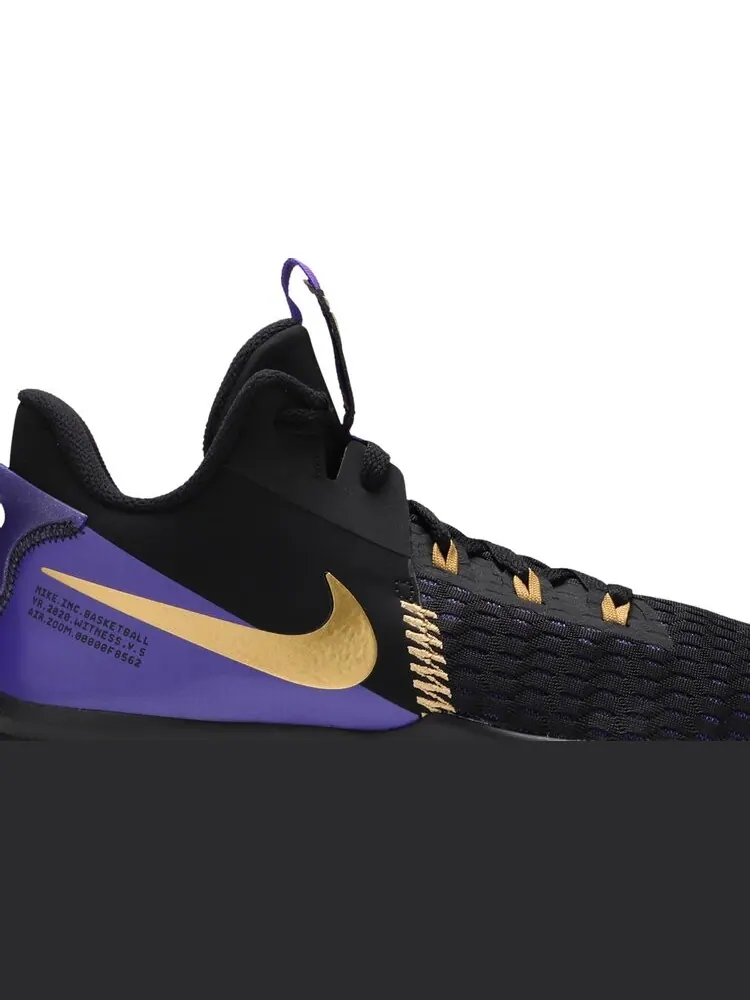 Кроссовки Nike LeBron Witness 5 'Fierce Purple Metallic Gold' — изображение 2 из 8, черный