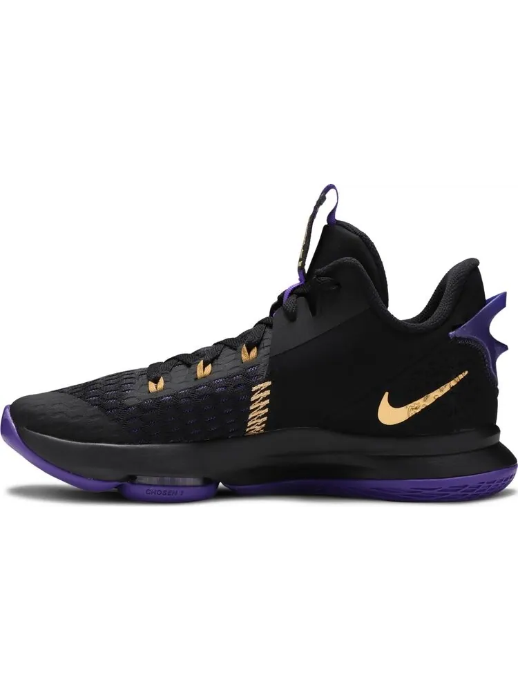 Кроссовки Nike LeBron Witness 5 'Fierce Purple Metallic Gold' — изображение 3 из 8, черный