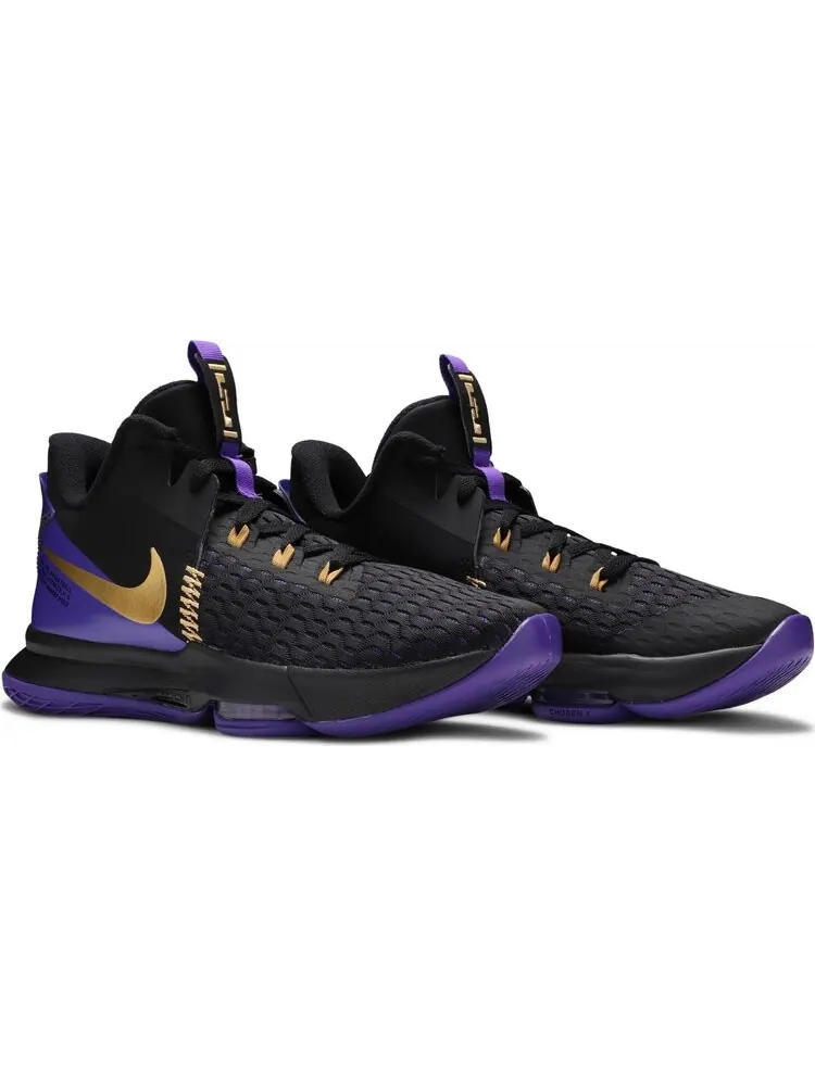 Кроссовки Nike LeBron Witness 5 'Fierce Purple Metallic Gold' — изображение 8 из 8, черный