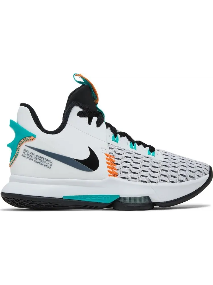 Кроссовки Nike LeBron Witness 5 'White Clear Jade' — изображение 1 из 8, белый