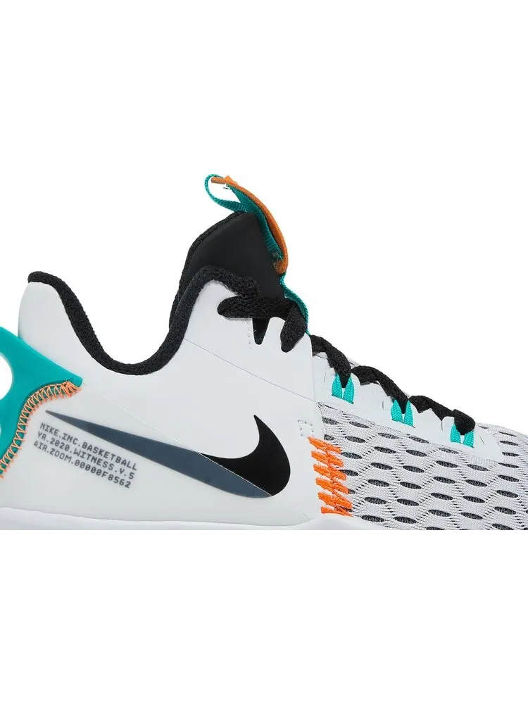 Кроссовки Nike LeBron Witness 5 'White Clear Jade' — изображение 2 из 8, белый