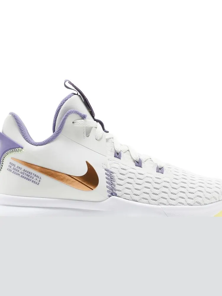 Кроссовки Nike LeBron Witness 5 'Summit White Metallic Bronze' — изображение 2 из 8, белый