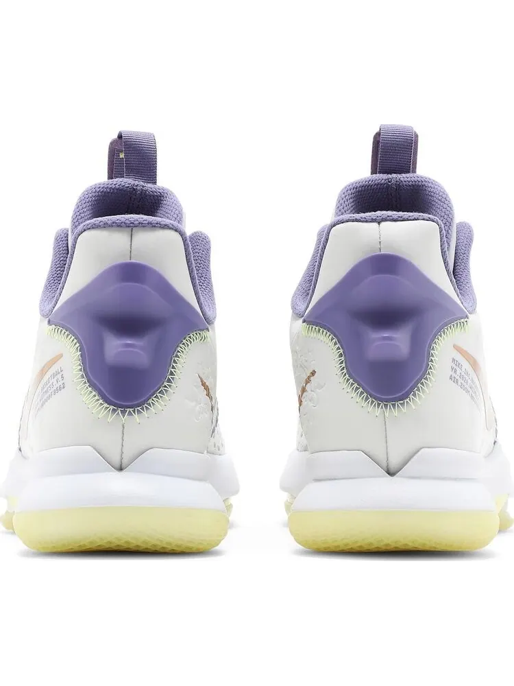 Кроссовки Nike LeBron Witness 5 'Summit White Metallic Bronze' — изображение 6 из 8, белый