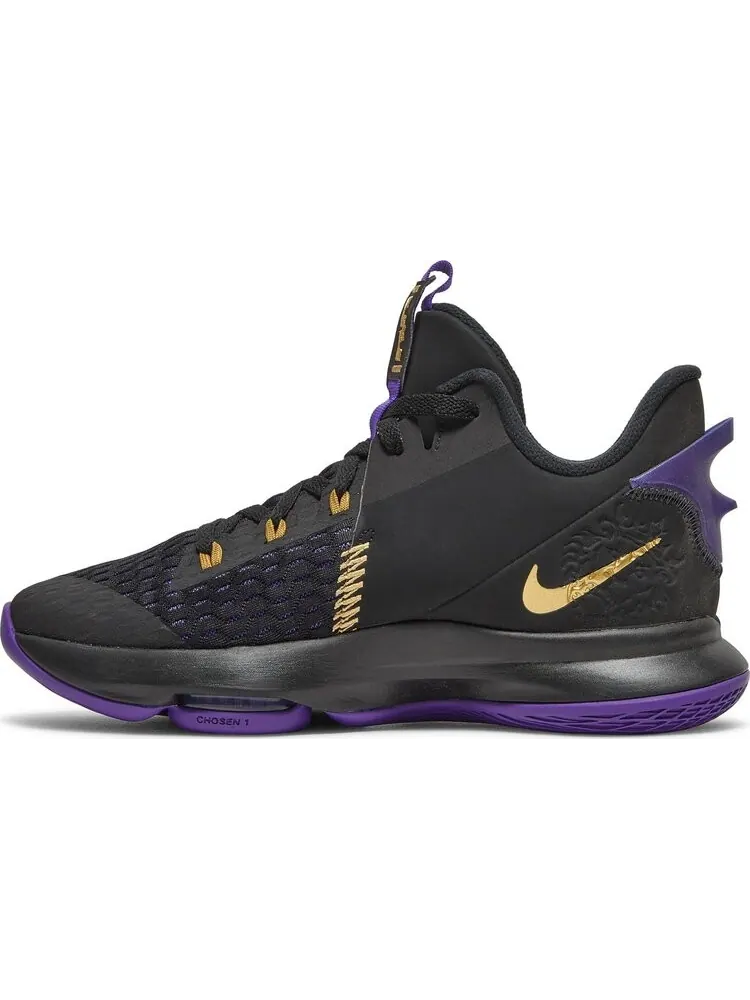 Кроссовки Nike LeBron Witness 5 EP 'Lakers' — изображение 3 из 8, черный