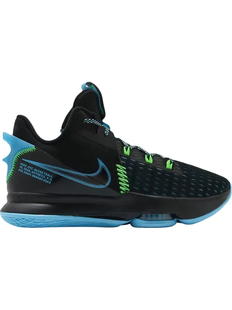 Кроссовки Nike LeBron Witness 5 EP 'Black Light Blue Fury' — изображение 1 из 1, черный