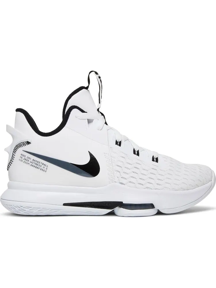 Кроссовки Nike LeBron Witness 5 EP 'White Black' — изображение 1 из 8, белый