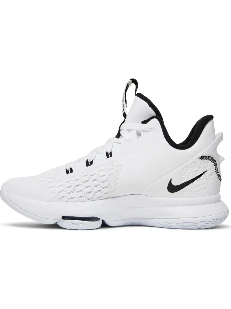 Кроссовки Nike LeBron Witness 5 EP 'White Black' — изображение 3 из 8, белый