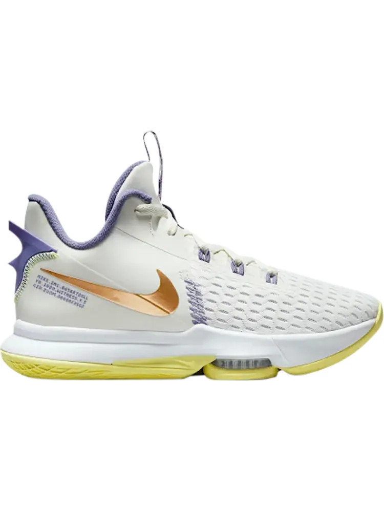 Кроссовки Nike LeBron Witness 5 EP 'Summit White Metallic Bronze' — изображение 1 из 1, белый