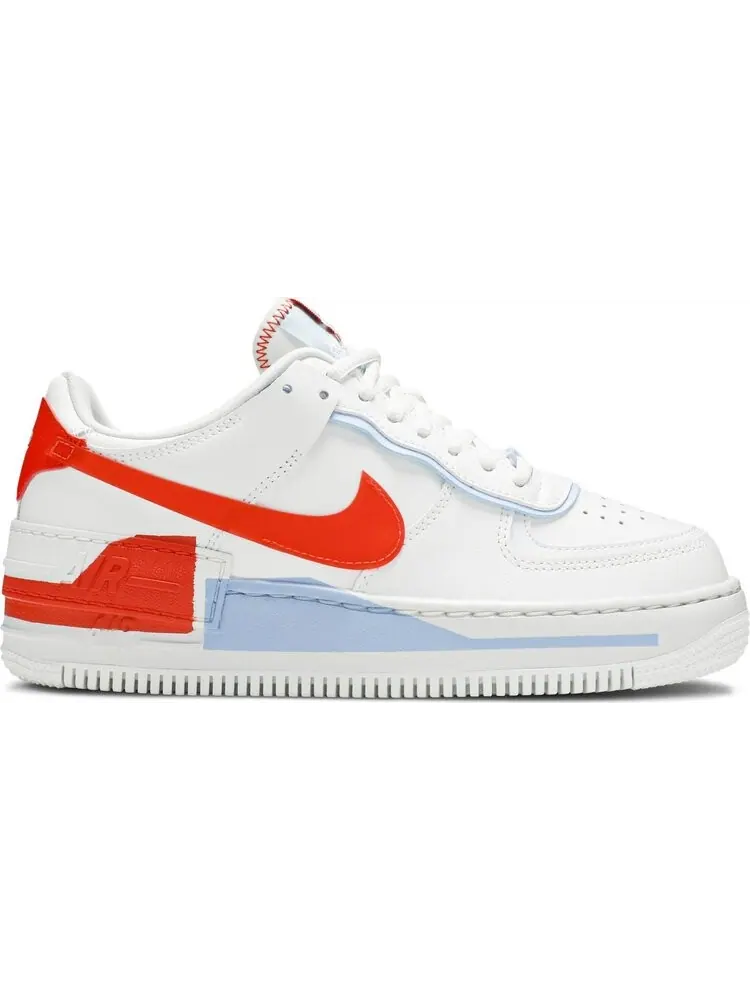 Кроссовки Nike Wmns Air Force 1 Shadow SE 'Team Orange Blue' — изображение 1 из 8, белый