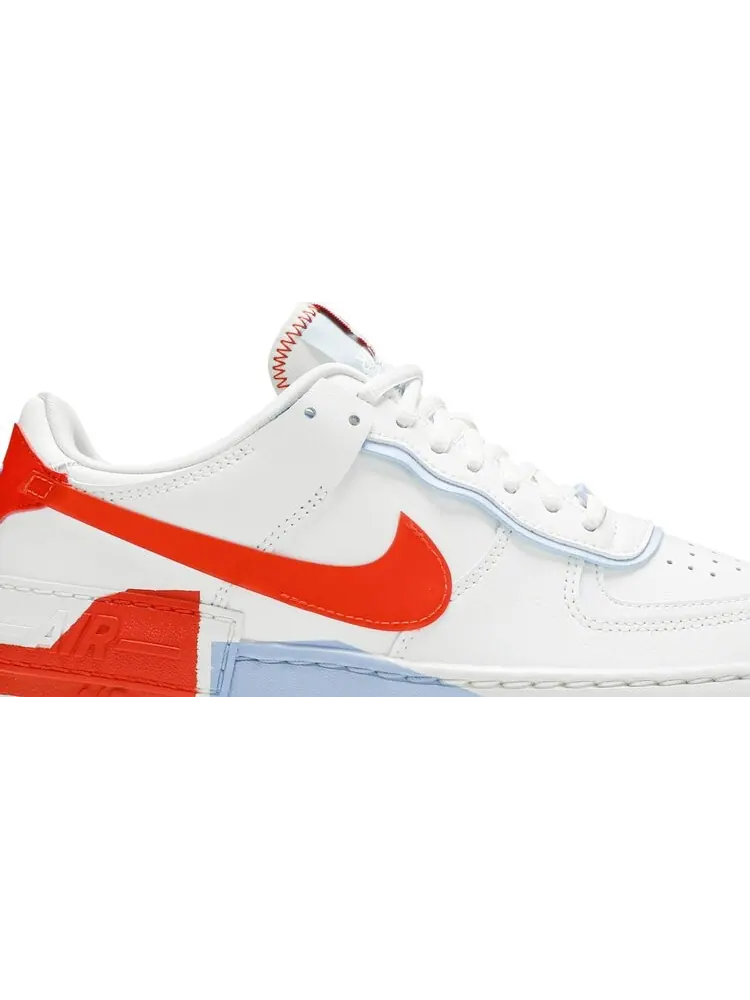 Кроссовки Nike Wmns Air Force 1 Shadow SE 'Team Orange Blue' — изображение 2 из 8, белый