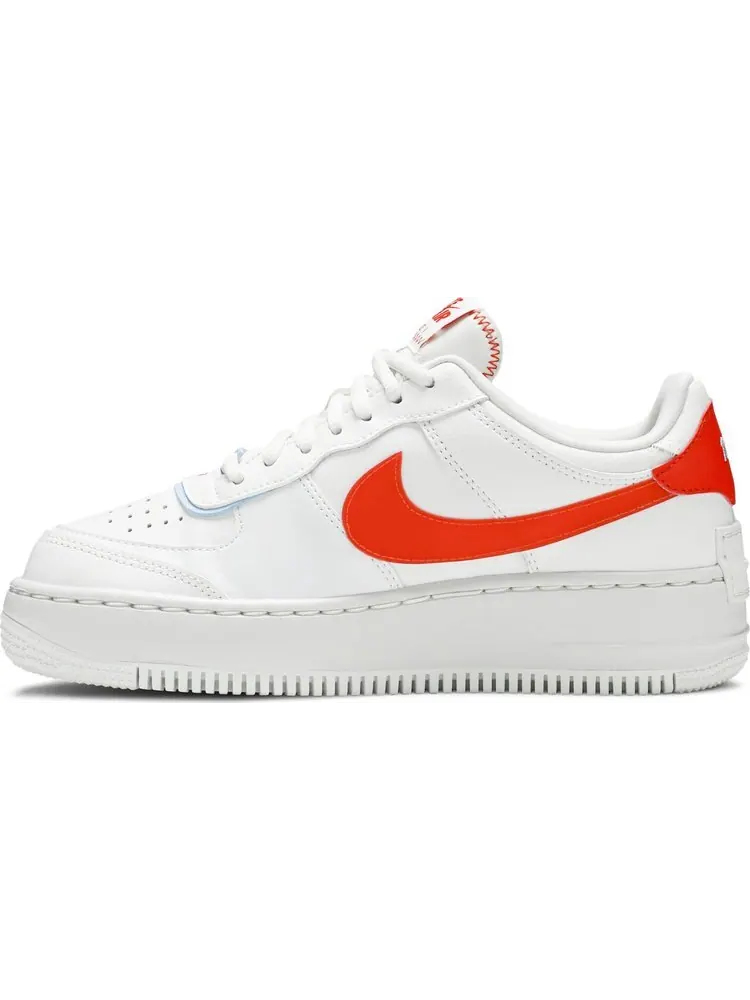 Кроссовки Nike Wmns Air Force 1 Shadow SE 'Team Orange Blue' — изображение 3 из 8, белый