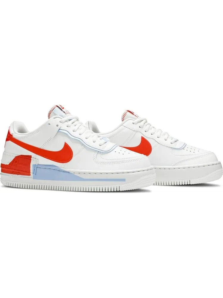 Кроссовки Nike Wmns Air Force 1 Shadow SE 'Team Orange Blue' — изображение 8 из 8, белый