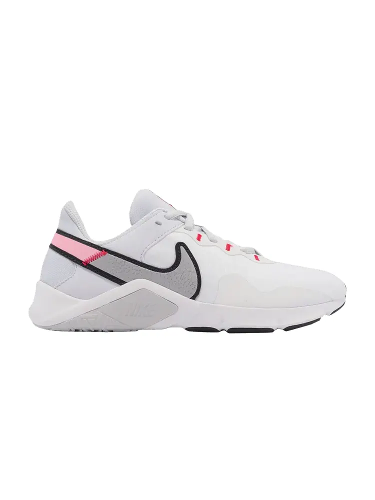 Кроссовки Nike Wmns Legend Essential 2 'White Football Grey Crimson' — изображение 1 из 1, серый/темный серый/яркий