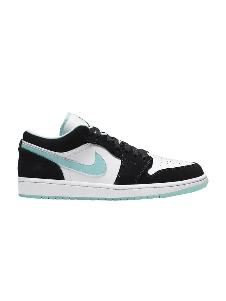 Кроссовки Air Jordan Air Jordan 1 Low 'Island Green' — изображение 1 из 1, белый/черный/зеленый