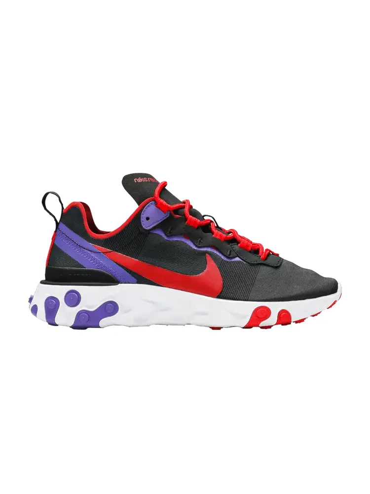 Кроссовки Nike Wmns React Element 55 'Black Red Purple' — изображение 1 из 9