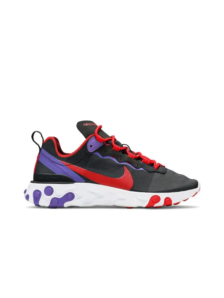 Кроссовки Nike Wmns React Element 55 'Black Red Purple' — изображение 2 из 9