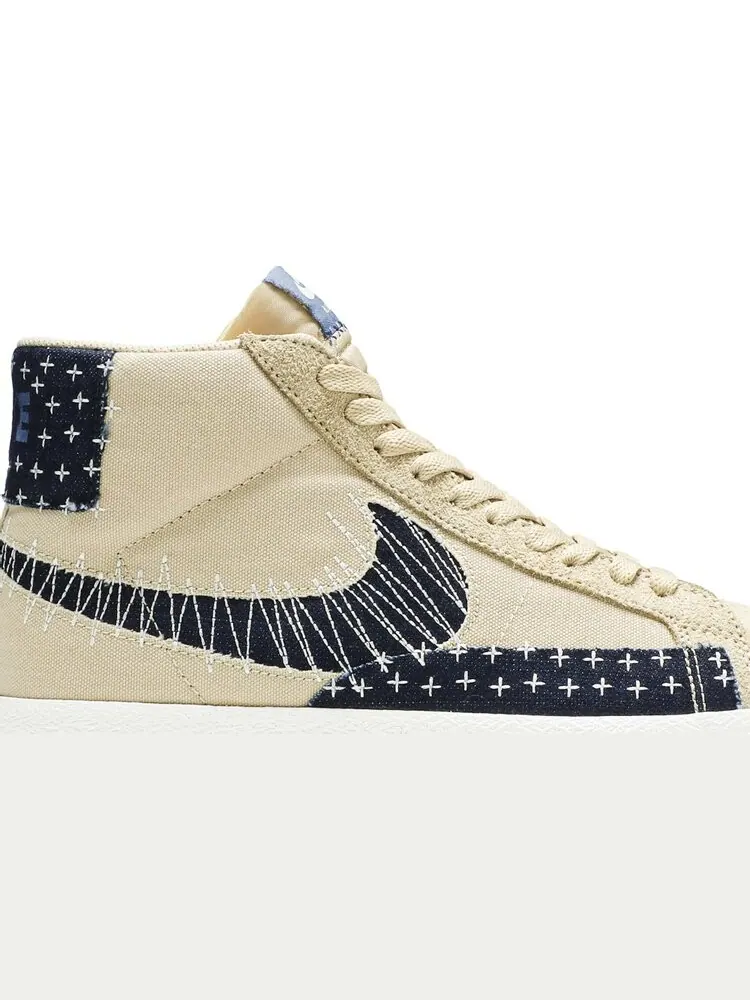 Кроссовки Nike Blazer Mid SB 'Sashiko Pack - Sesame' — изображение 2 из 8, коричневый