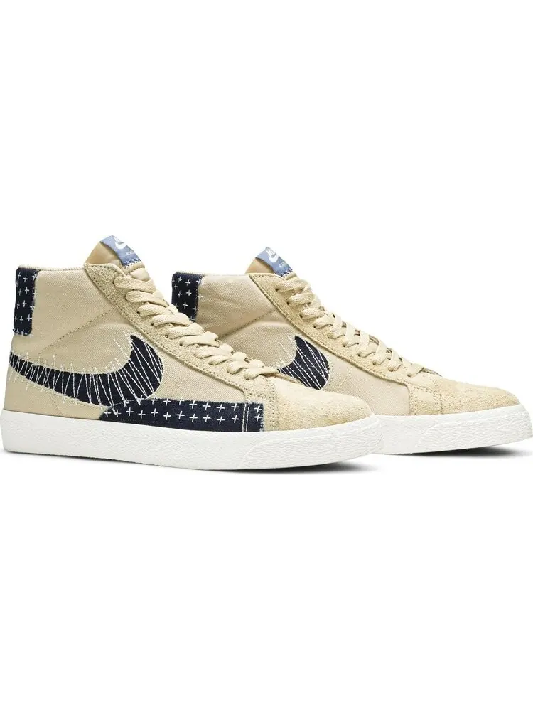 Кроссовки Nike Blazer Mid SB 'Sashiko Pack - Sesame' — изображение 8 из 8, коричневый