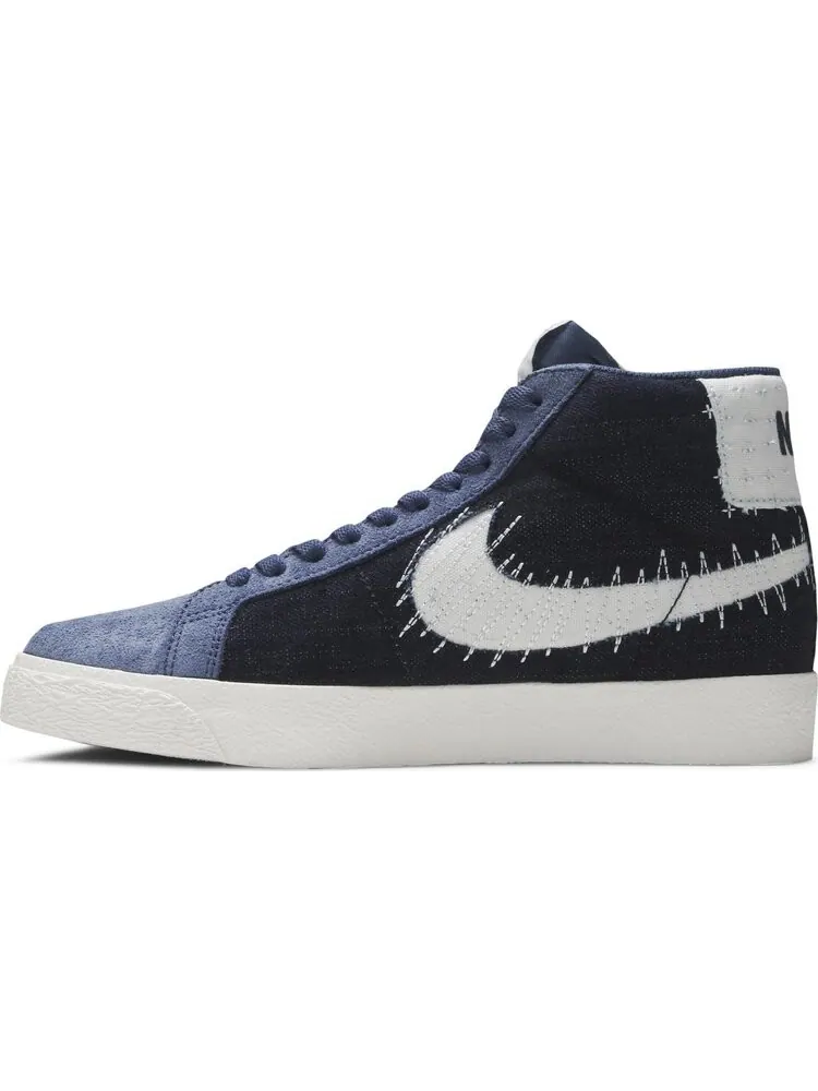 Кроссовки Nike Blazer Mid SB 'Sashiko Pack - Mystic Navy' — изображение 3 из 8, синий