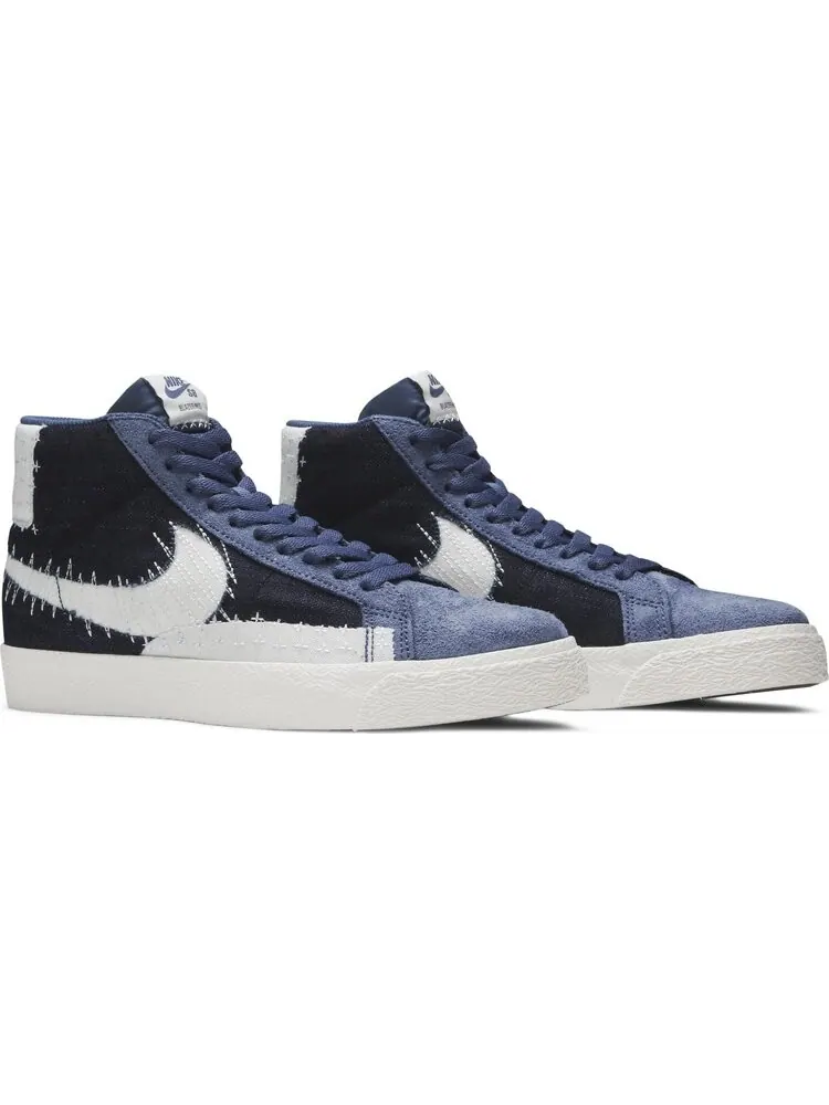 Кроссовки Nike Blazer Mid SB 'Sashiko Pack - Mystic Navy' — изображение 8 из 8, синий