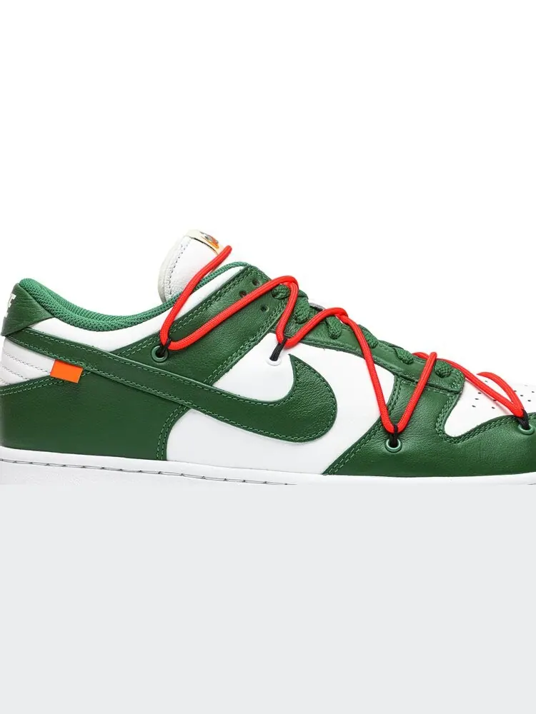 Кроссовки Nike Off-White x Dunk Low 'Pine Green' — изображение 2 из 8, зеленый