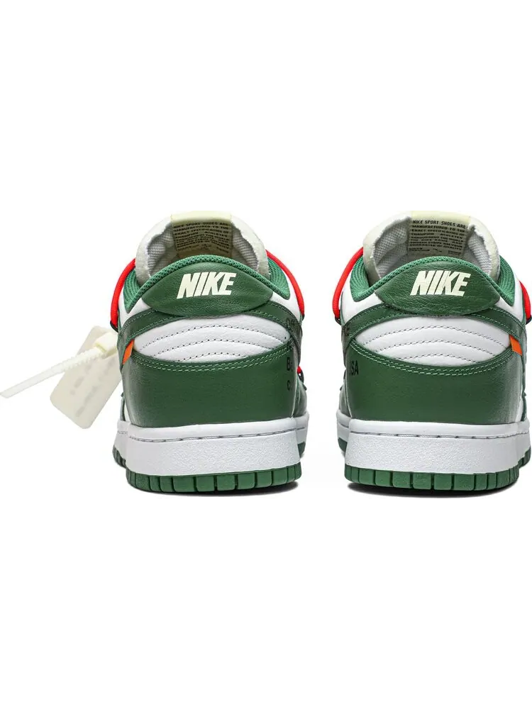 Кроссовки Nike Off-White x Dunk Low 'Pine Green' — изображение 6 из 8, зеленый