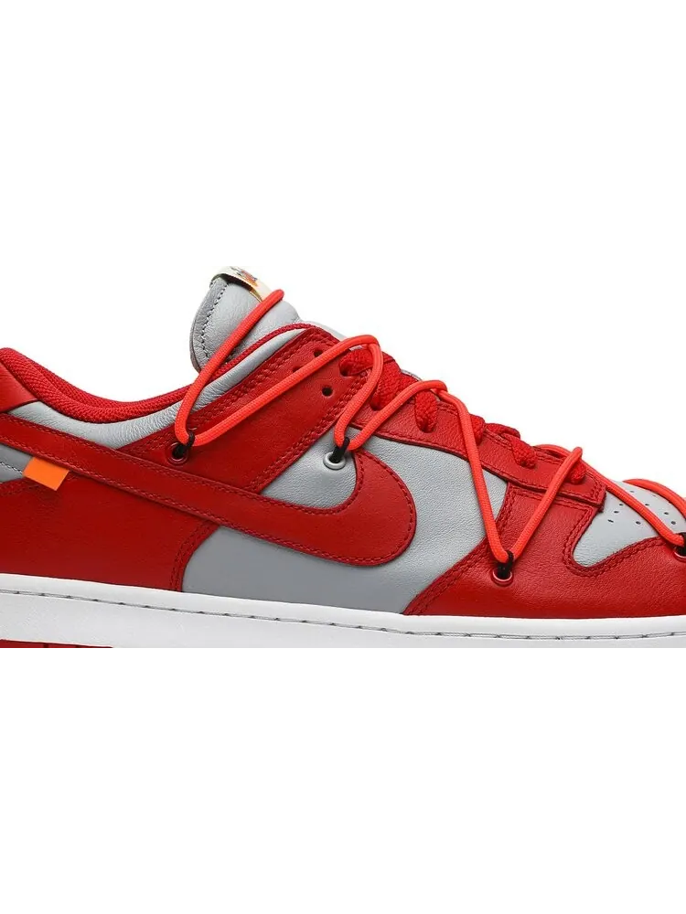 Кроссовки Nike Off-White x Dunk Low 'University Red' — изображение 2 из 8, красный