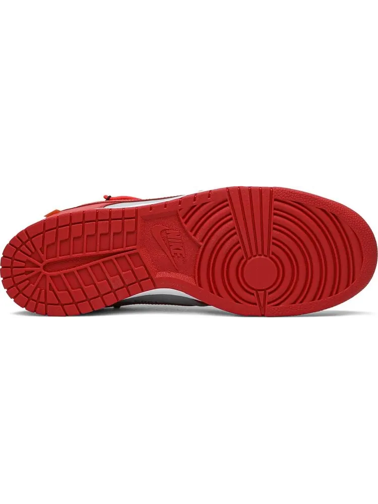 Кроссовки Nike Off-White x Dunk Low 'University Red' — изображение 4 из 8, красный