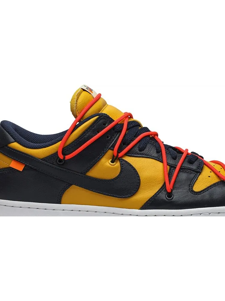 Кроссовки Nike Off-White x Dunk Low 'University Gold' — изображение 2 из 8, золото