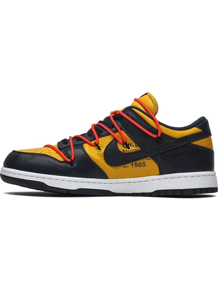 Кроссовки Nike Off-White x Dunk Low 'University Gold' — изображение 3 из 8, золото