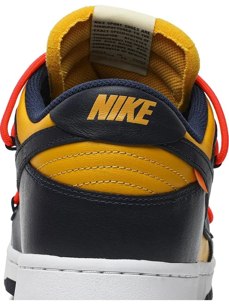 Кроссовки Nike Off-White x Dunk Low 'University Gold' — изображение 7 из 8, золото