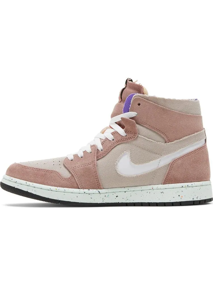 Кроссовки Air Jordan 1 High Zoom Comfort Fossil Stone — изображение 3 из 8, розовый