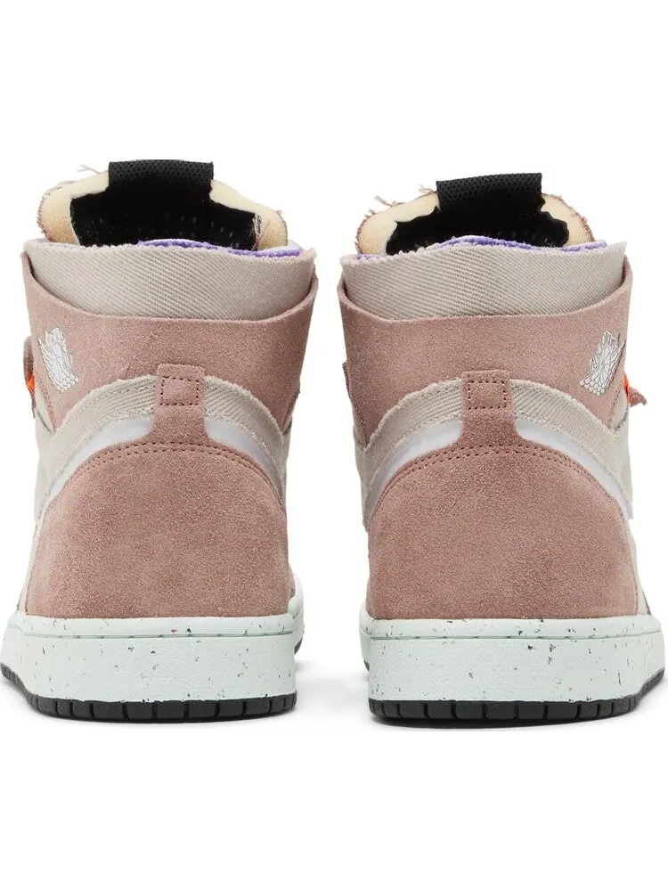 Кроссовки Air Jordan 1 High Zoom Comfort Fossil Stone — изображение 6 из 8, розовый