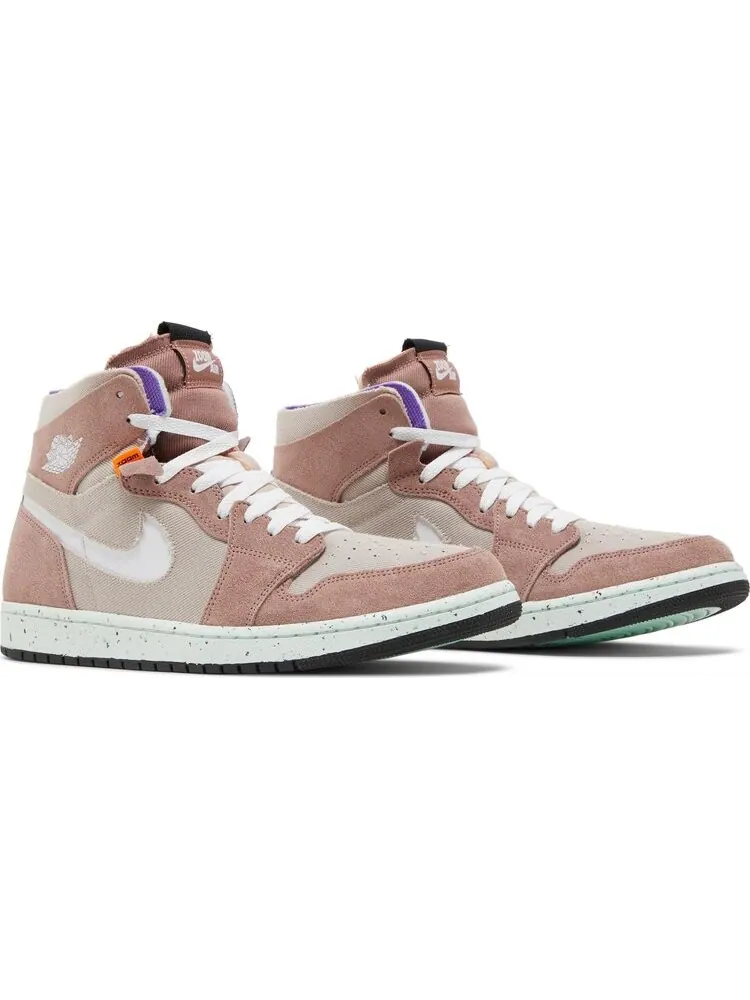 Кроссовки Air Jordan 1 High Zoom Comfort Fossil Stone — изображение 8 из 8, розовый