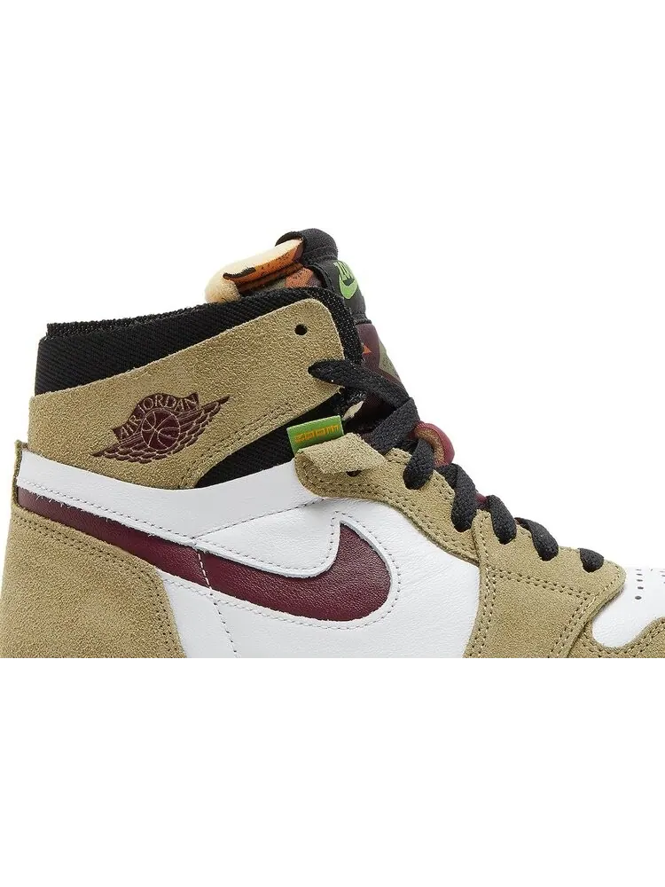 Кроссовки Air Jordan 1 Zoom Comfort Neutral Olive Cherrywood — изображение 2 из 8, зеленый