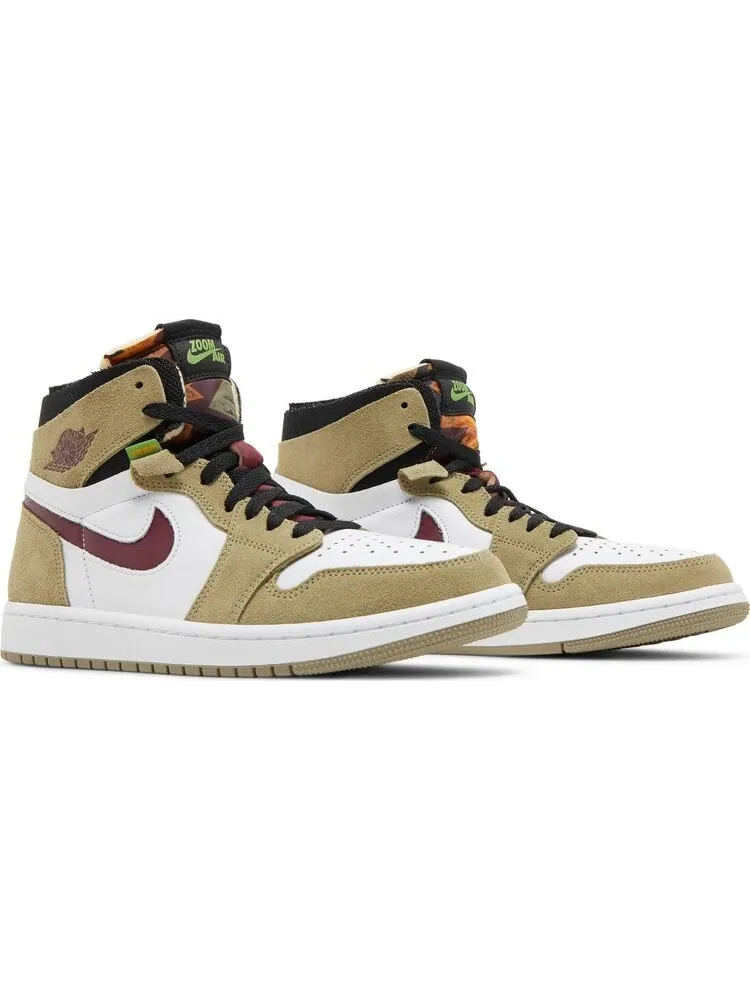 Кроссовки Air Jordan 1 Zoom Comfort Neutral Olive Cherrywood — изображение 8 из 8, зеленый