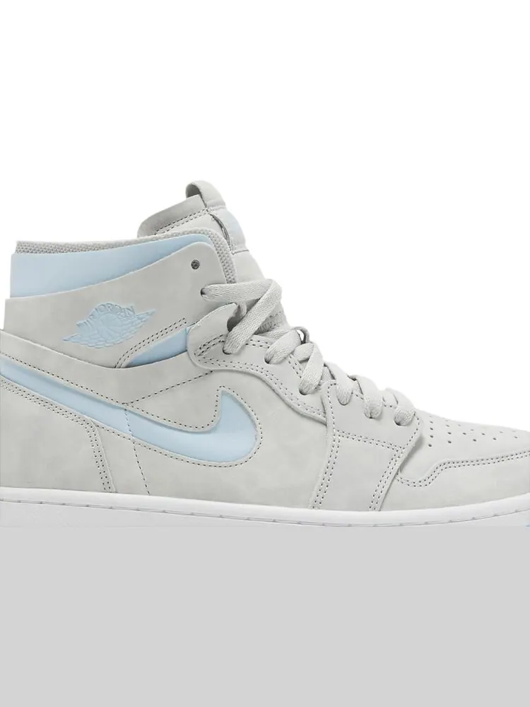 Кроссовки Wmns Air Jordan 1 High Zoom Comfort Cool Grey Light Blue — изображение 2 из 8, серый