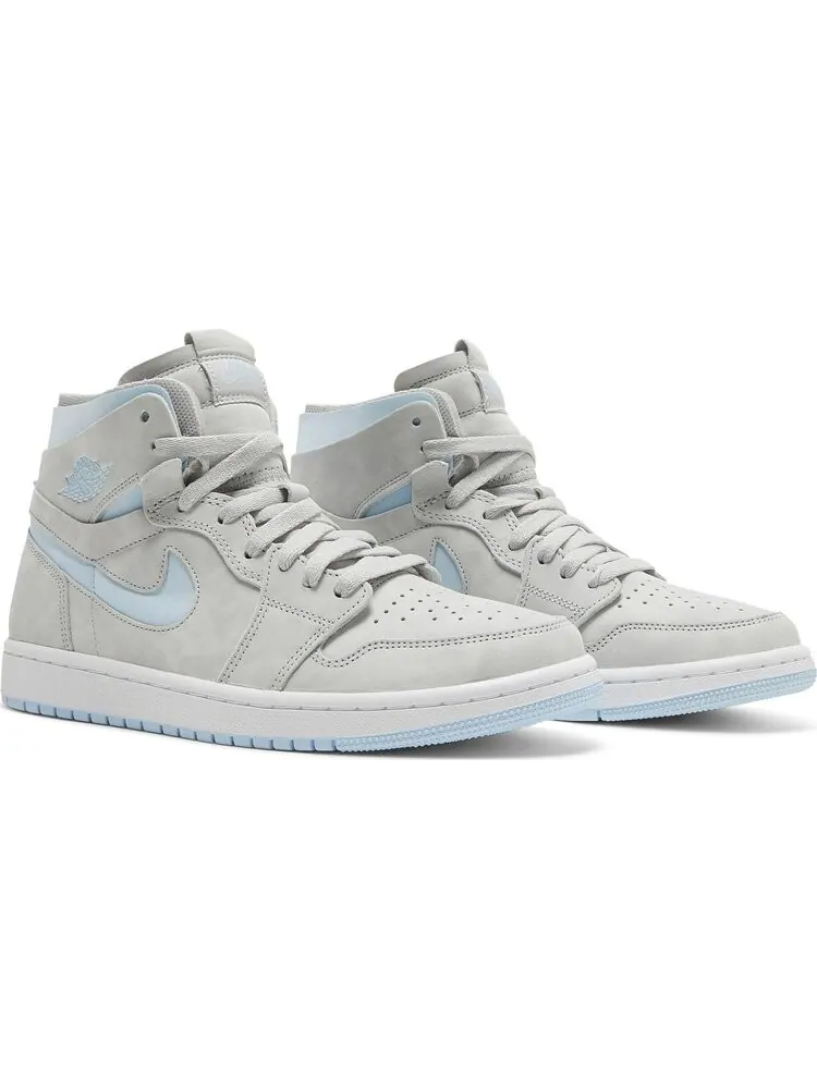 Кроссовки Wmns Air Jordan 1 High Zoom Comfort Cool Grey Light Blue — изображение 8 из 8, серый