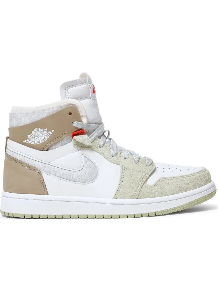 Кроссовки Wmns Air Jordan 1 High Zoom Comfort Olive Aura — изображение 1 из 8, белый