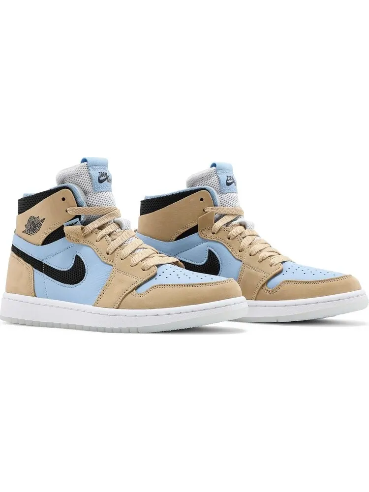 Кроссовки Wmns Air Jordan 1 High Zoom Comfort High Psychic Blue Sesame — изображение 8 из 8, синий