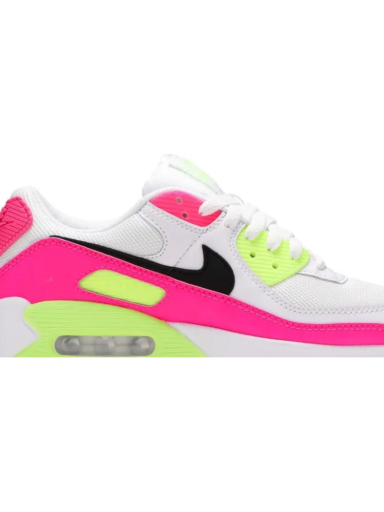 Кроссовки Nike Wmns Air Max 90 GS 'Pink Volt' — изображение 2 из 8, белый