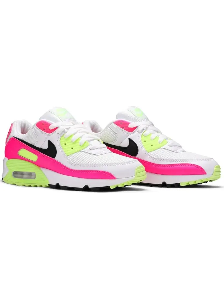 Кроссовки Nike Wmns Air Max 90 GS 'Pink Volt' — изображение 8 из 8, белый