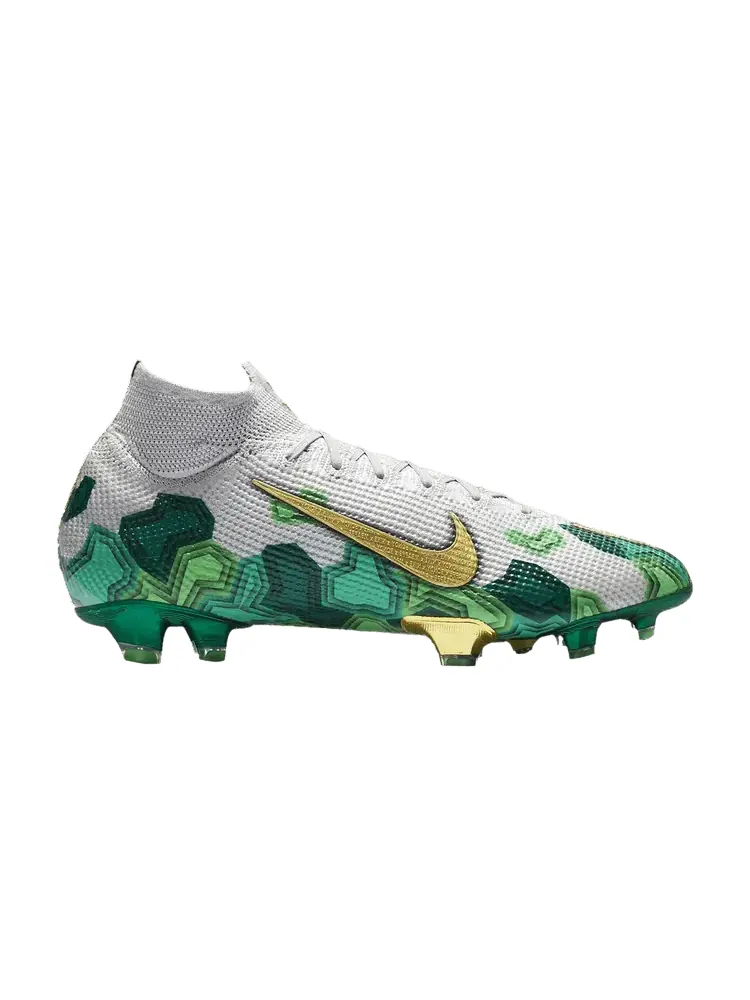 Кроссовки Mercurial Superfly 7 Elite SE FG 'Grey Electro Green Gold' — изображение 1 из 1, серый зеленый золотистый