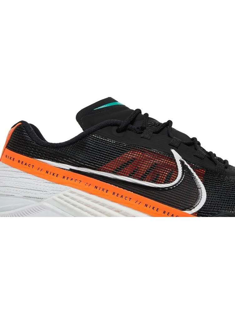 Кроссовки Nike React Metcon Turbo 'Black Total Orange' — изображение 2 из 8, черный