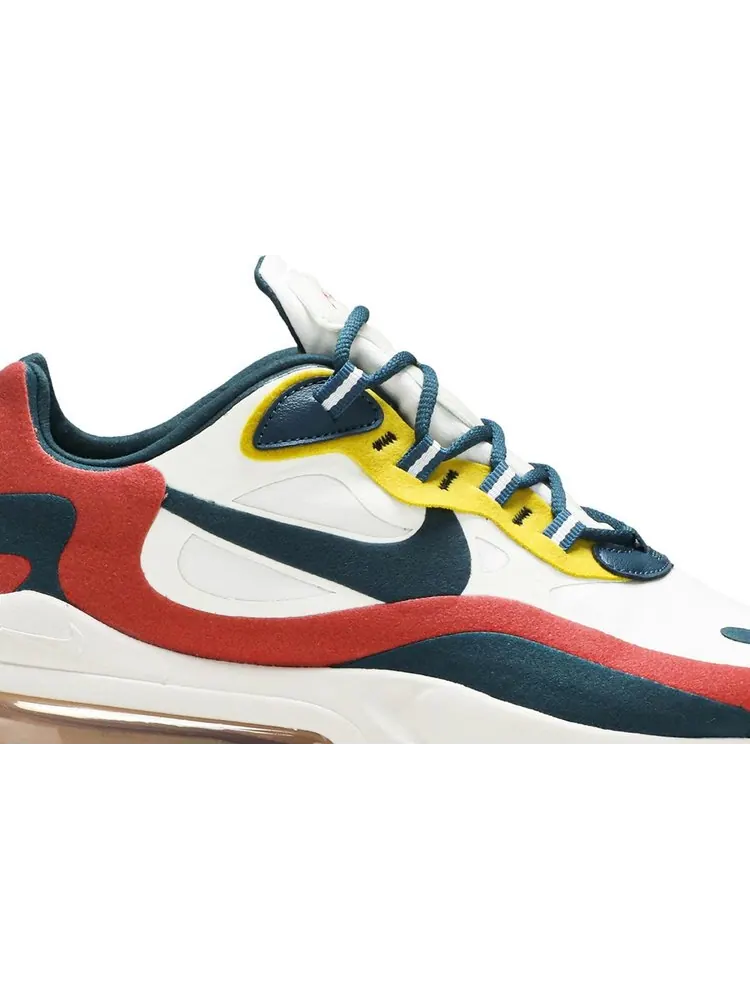 Кроссовки Nike Air Max 270 React 'White Turquoise Yellow' — изображение 2 из 8, белый