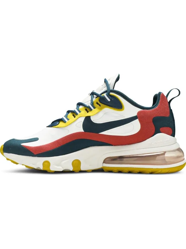 Кроссовки Nike Air Max 270 React 'White Turquoise Yellow' — изображение 3 из 8, белый