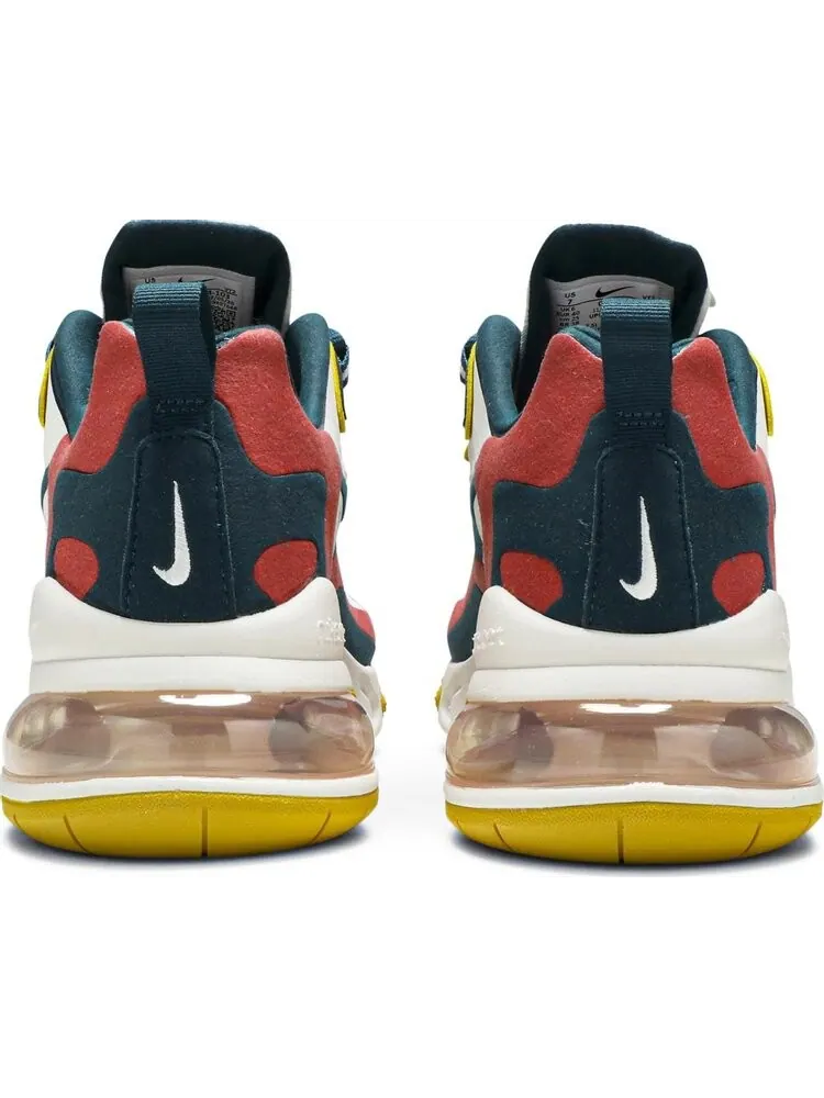 Кроссовки Nike Air Max 270 React 'White Turquoise Yellow' — изображение 6 из 8, белый