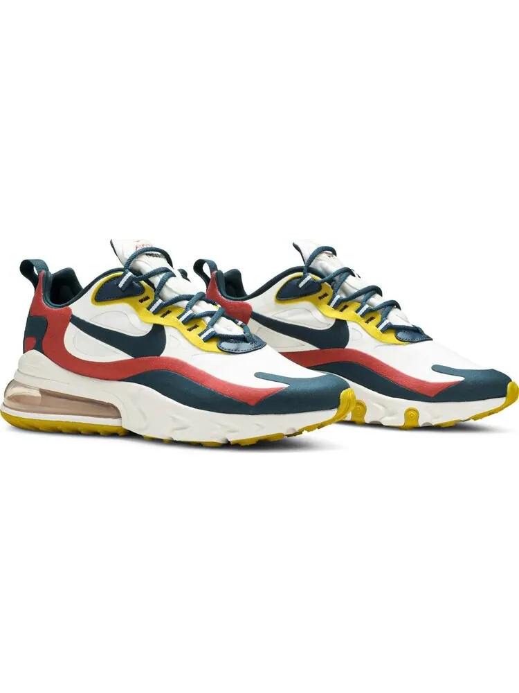 Кроссовки Nike Air Max 270 React 'White Turquoise Yellow' — изображение 8 из 8, белый