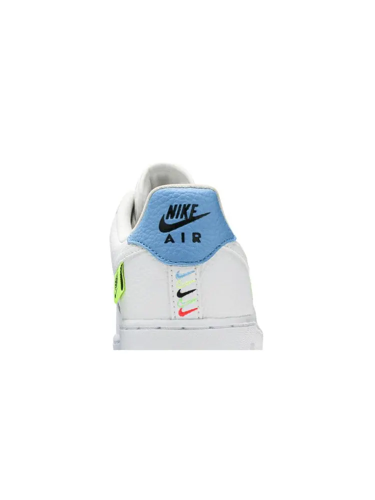 Кроссовки Nike Wmns Air Force 1 '07 SE 'Worldwide Pack - Volt' — изображение 8 из 9, белый//синий/белый