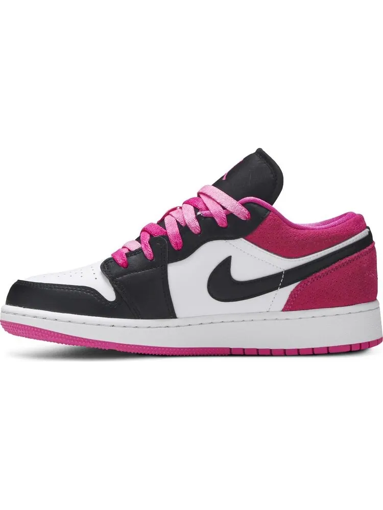 Кроссовки Air Jordan 1 Low SE GS Black Active Fuchsia — изображение 3 из 8, черный